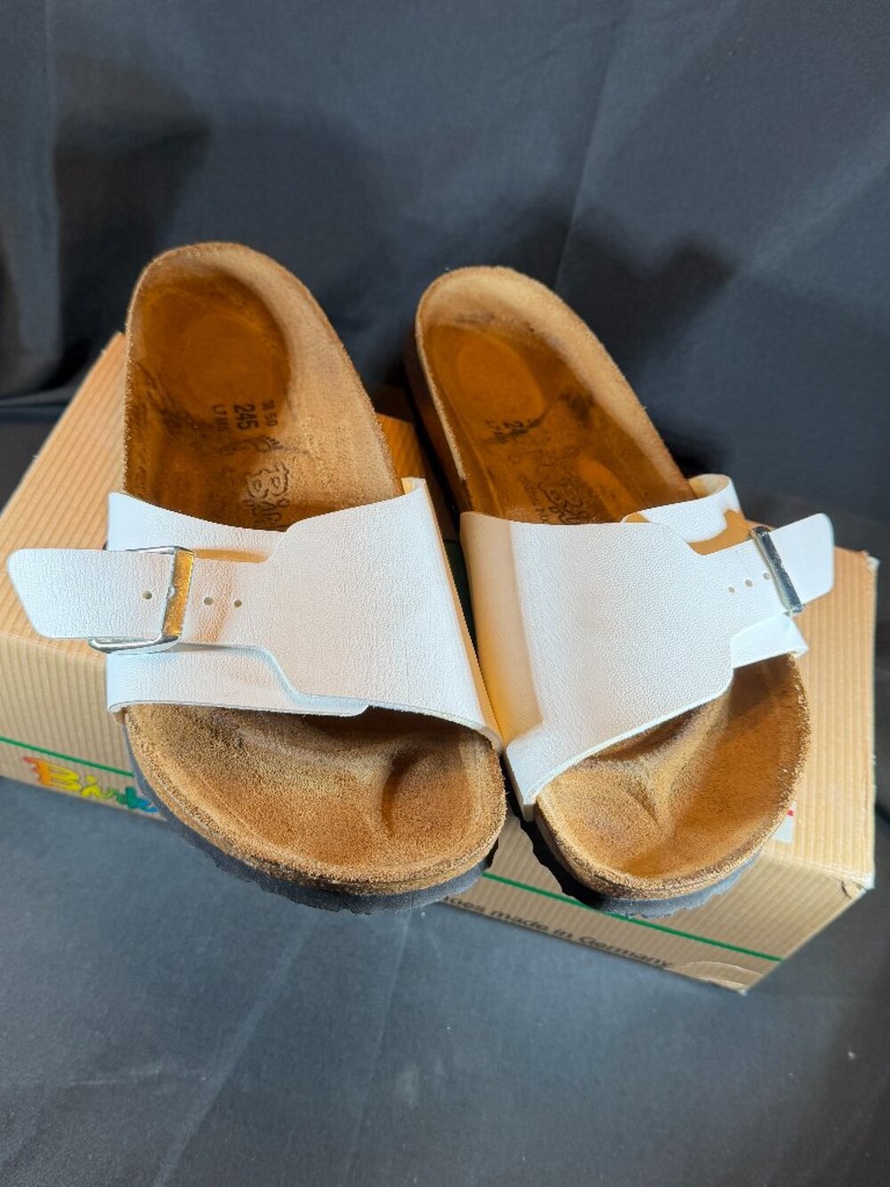 Birki's Birkenstock Catalina White Size 38  7.5 Made in Germany Vintage 2001